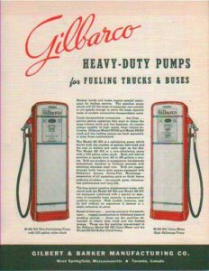 1941, annonce de vente, Gilbarco modèles 96 et 98.