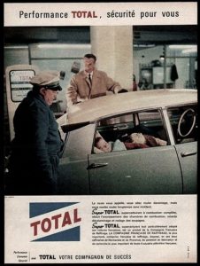 Affiche publicitaire d'accessoires automobile ancienne, de 1960